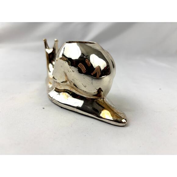 Mid-Century Modern Gold Tone Snail Candle Holder Vintage Decor MCM - Picture 2 of 11